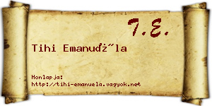 Tihi Emanuéla névjegykártya